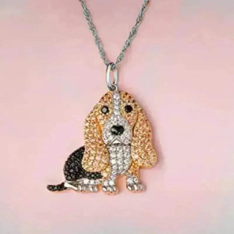 Cute Baggy Hound Pendant Necklace