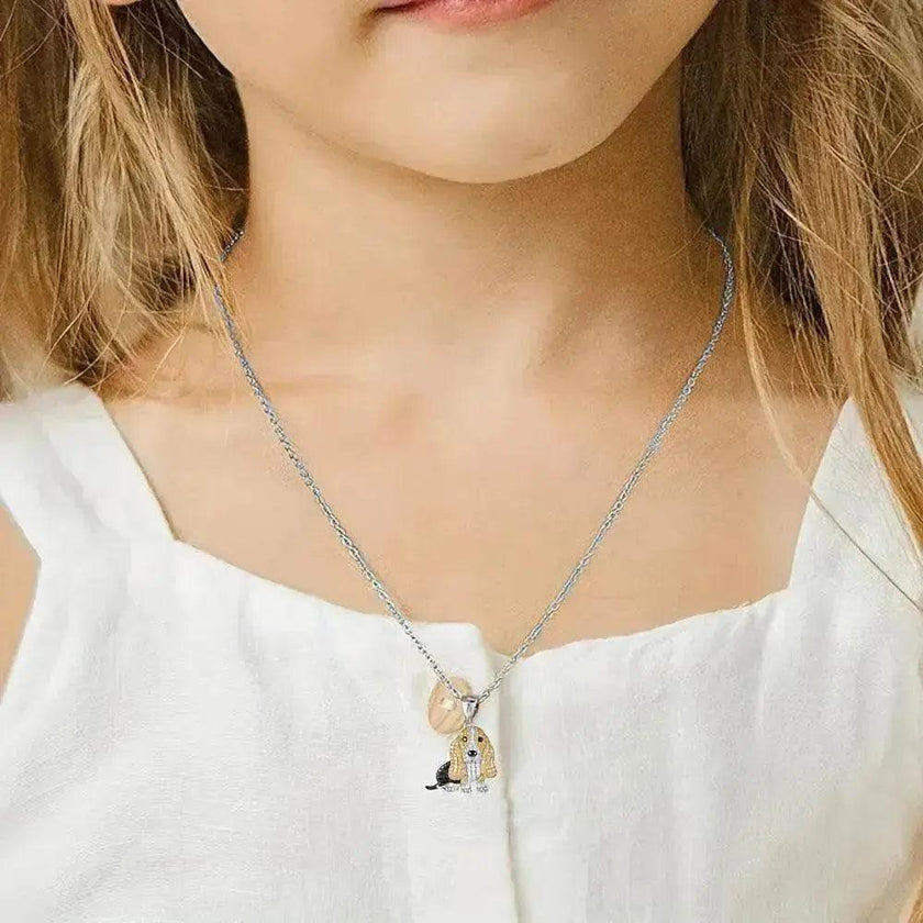 Cute Baggy Hound Pendant Necklace