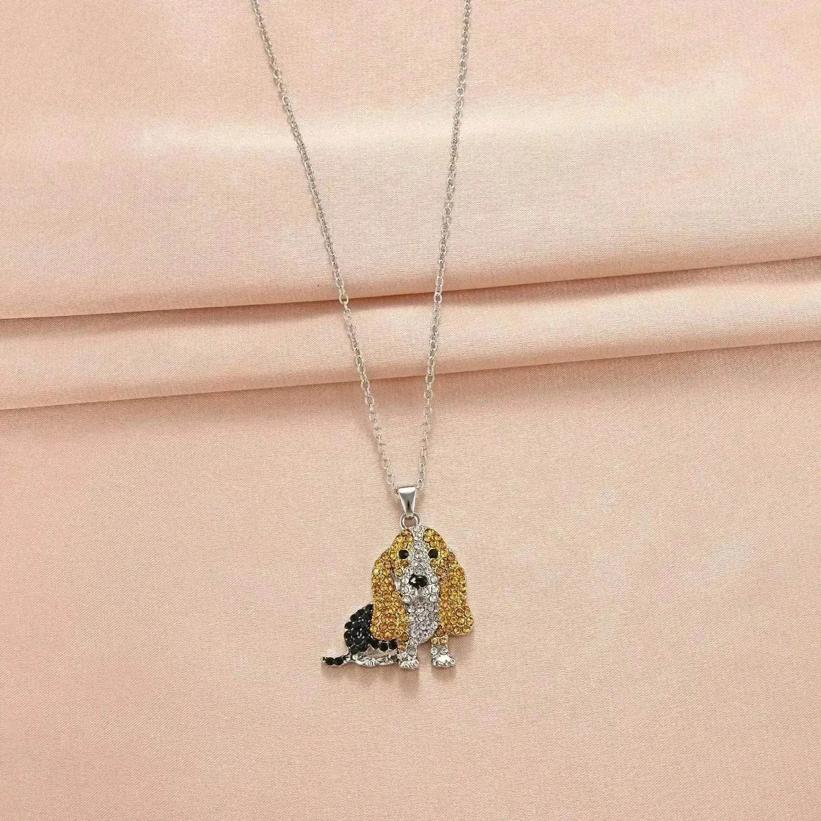 Cute Baggy Hound Pendant Necklace
