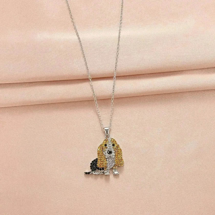 Cute Baggy Hound Pendant Necklace