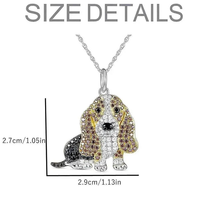 Cute Baggy Hound Pendant Necklace