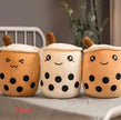 Cute Fruit Drink Plush Stuffed Soft Strawberry Milk Tea Plush Boba Tea Cup Toy Bubble Tea Pillow Cushion Kids Gift