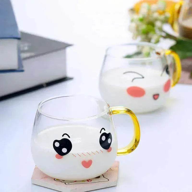 Cute Glass Expression Coffee Cup Mug