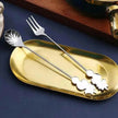Cute Star and Moon 304 Stainless Steel Spoon and Fork Set for Coffee