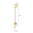 Cute Star and Moon 304 Stainless Steel Spoon and Fork Set for Coffee