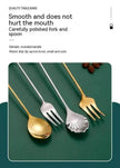 Cute Star and Moon 304 Stainless Steel Spoon and Fork Set for Coffee