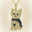 Cute Yorkshire Dog Pendant Zinc Alloy Die Casting Necklace