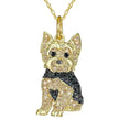 Cute Yorkshire Dog Pendant Zinc Alloy Die Casting Necklace