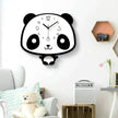 Cute swinging panda wall clock