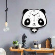 Cute swinging panda wall clock