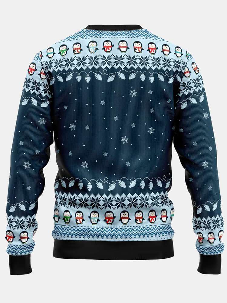 Boy Cute Penguin Sweater with Pom Pom
