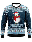 Couple - Pull mignon en forme de pingouin avec pompon