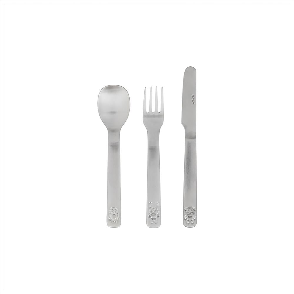 Cutlery We Love Animals - Set of 3 - Brushed Steel