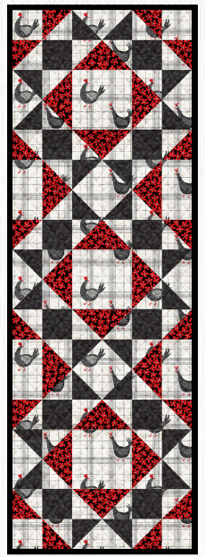 Hen House - Meadow Star Table Runner Pattern - Download
