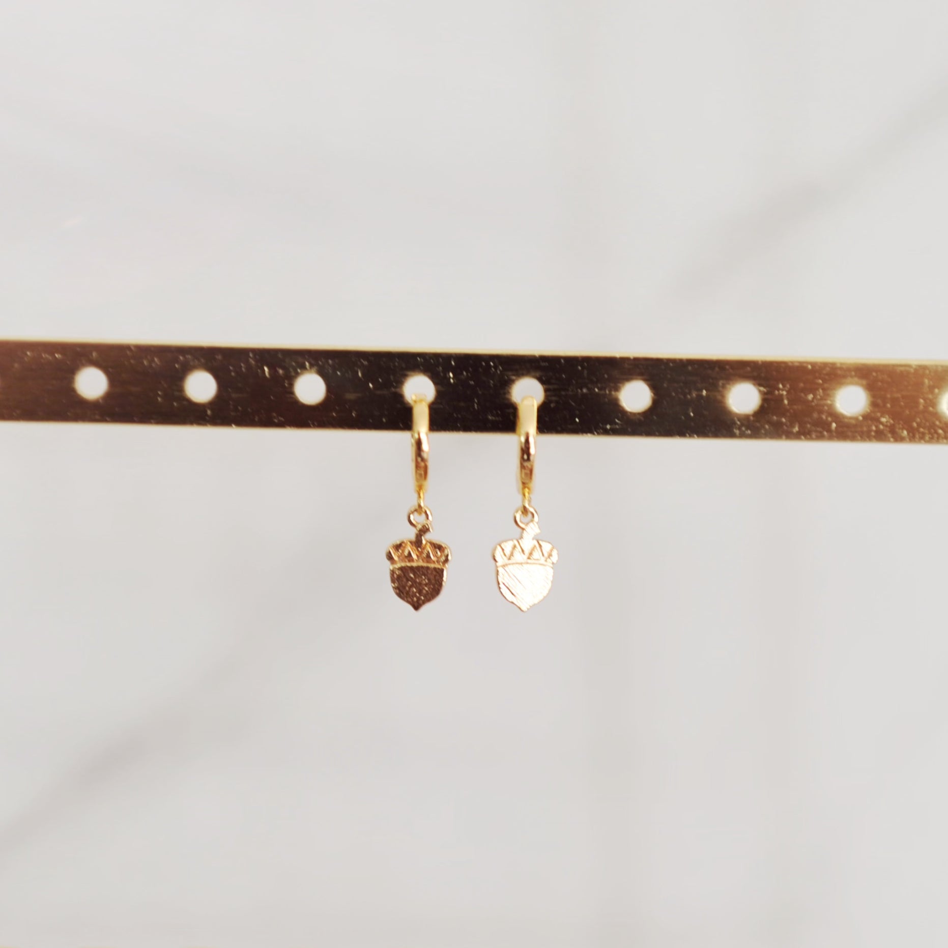 Acorn Huggie Hoop Earrings