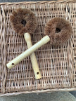 Creating Smaller Footprints Wood-Handled Coconut Bristle Scrub Brush