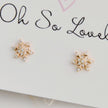 Winnie Crystal Snowflake Stud Earrings
