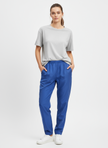 Vintage 1980s Royal Blue Silk Pants | Size Large