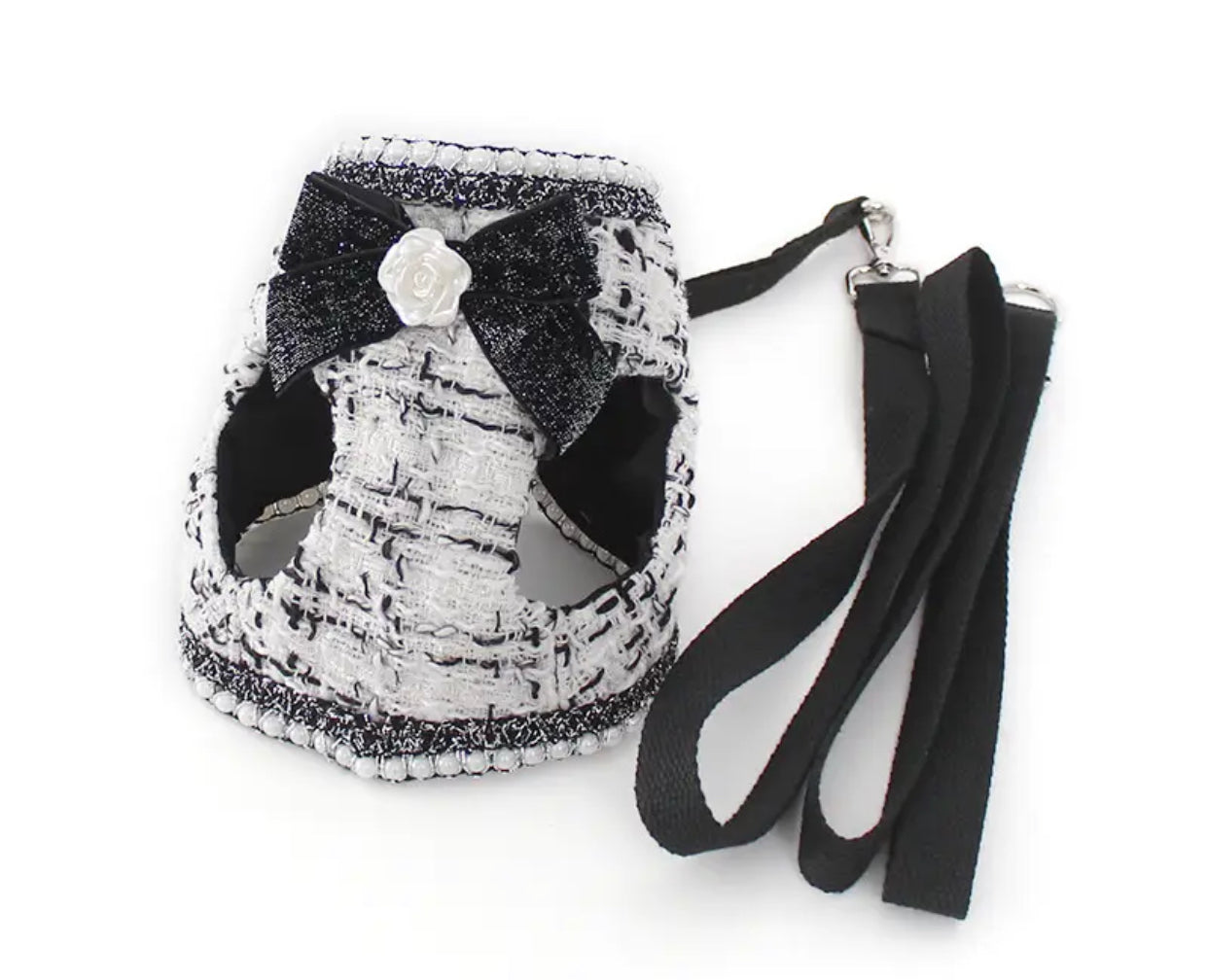 Aman Tweed Dog Harness and Leash Set | Dog Walking Outfit