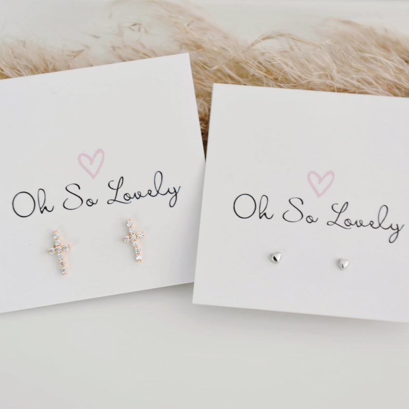 Lettie Tiny Heart Stud Earrings