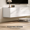 Hunter Floating TV Stand with Storage Cupboards for TVs up to 65 Inches-White