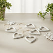 Hanging String Of Open Wooden Hearts