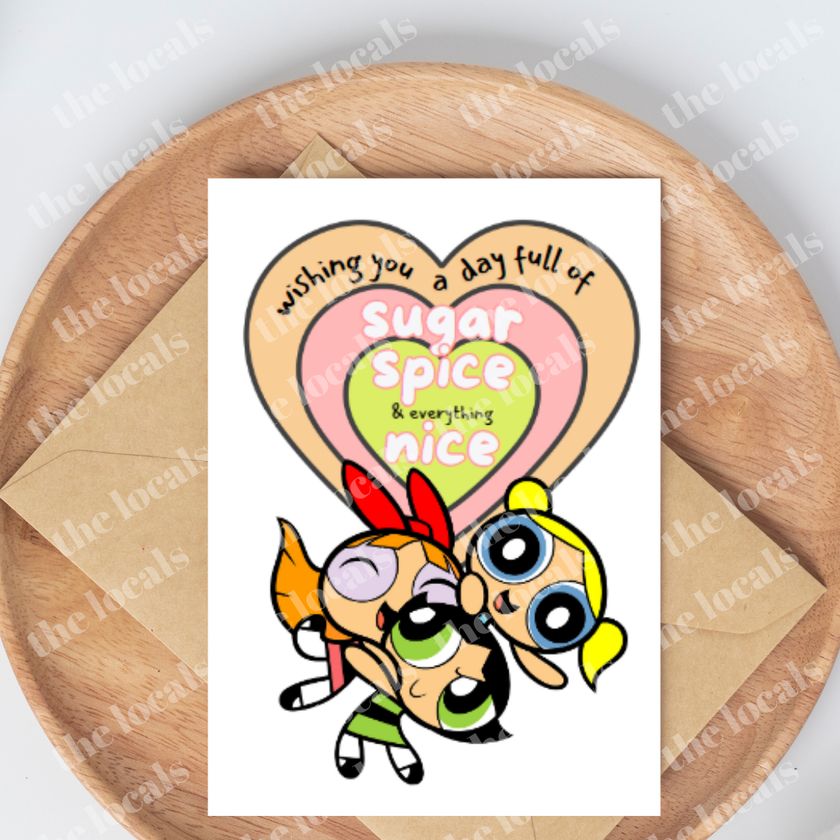Powerpuff Girls Greeting Card