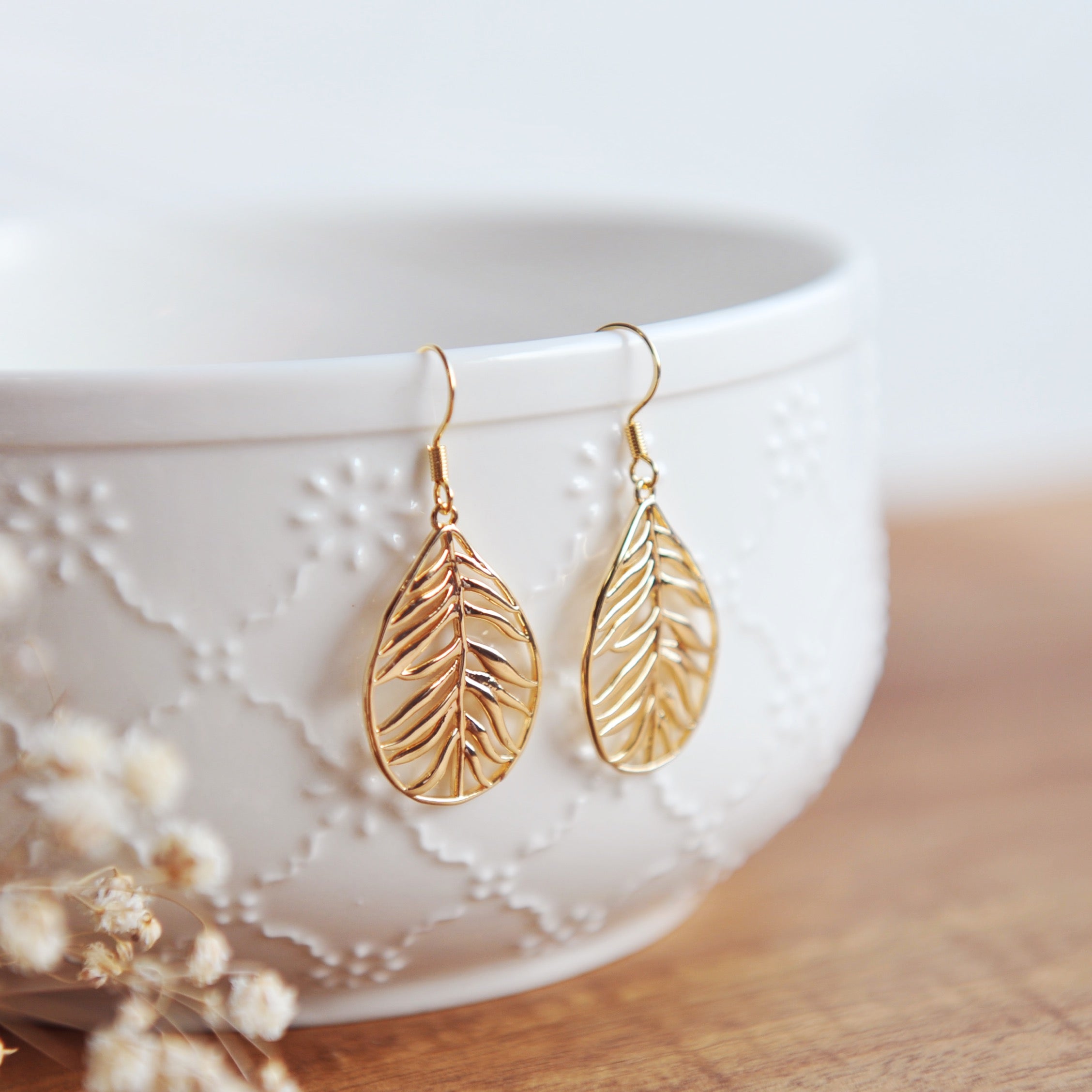 LANA Gold Leaf Earrings