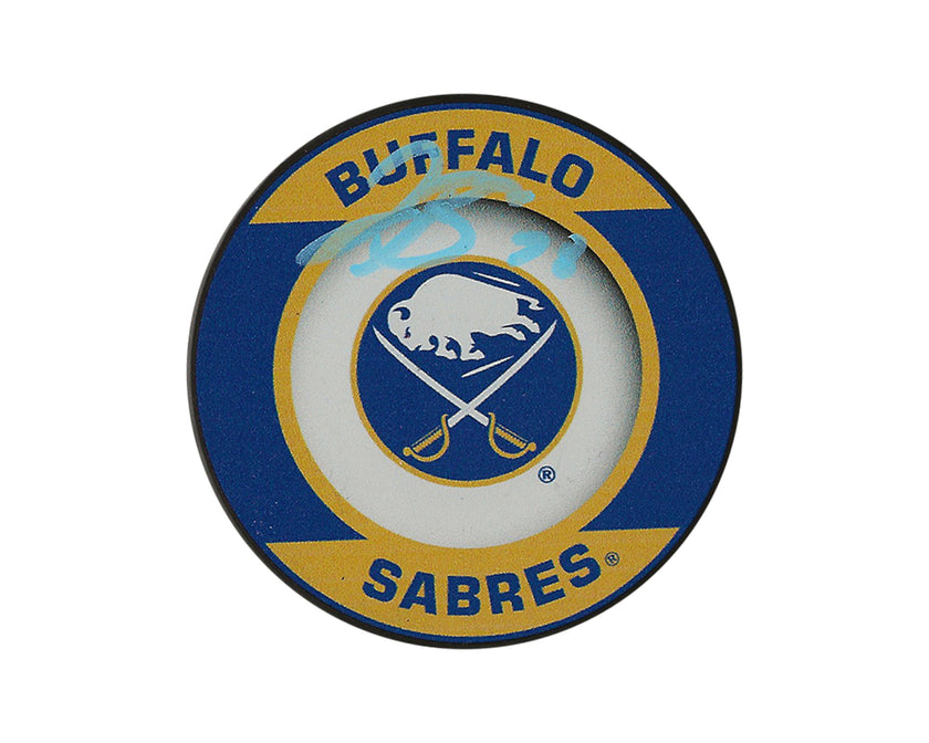 Jacob Bryson Autographed Buffalo Sabres Retro Souvenir Puck