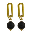 Boucles d'oreilles pendantantes en oxyde de fer noir de DAKATA