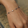 DARBY : Bracelet en argent avec perles carrées