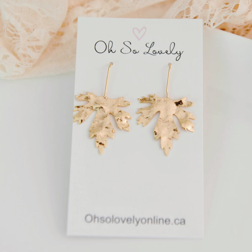 Margaret Maple Leaf Drop Earrings