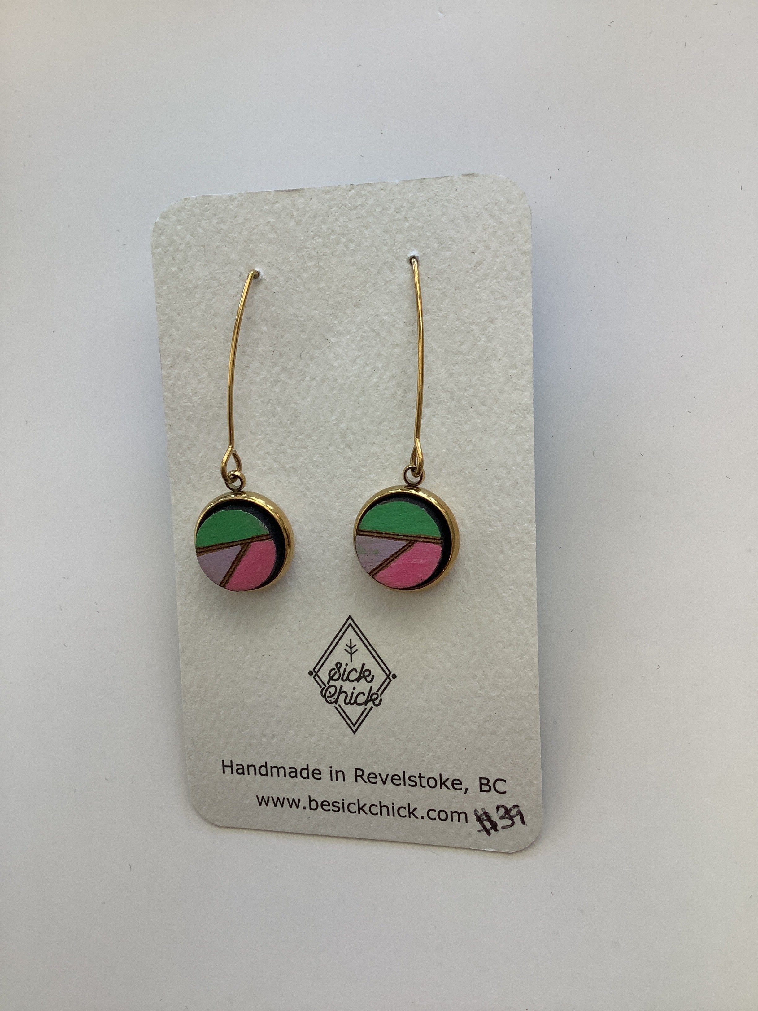 Trio Pastel Dangle Earrings - Sick Chick ( Revelstoke, BC)