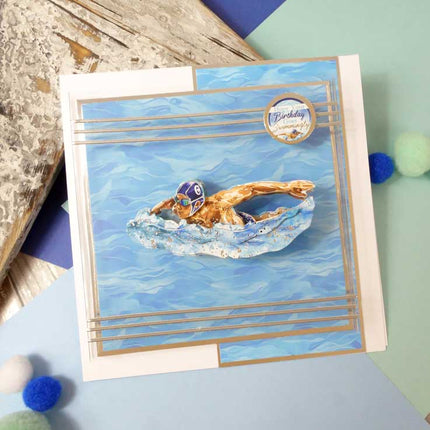 A Splashing Time Decoupage Topper Sheet