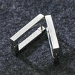 Style DELILAH: Rectangular Mini Hoop Earrings in Silver