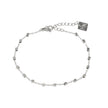 DEMELZA Or Blanc (Couleur Argentée) : Bracelet essentiel pour tous les jours avec de délicates perles carrées.