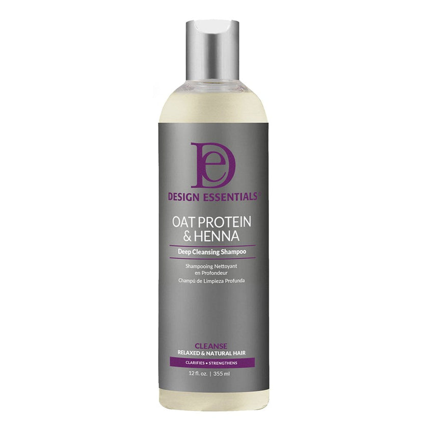 DESIGN ESSENTIALS OAT PROTEIN & HENNA DEEP CLEANSING SHAMPOO 12OZ