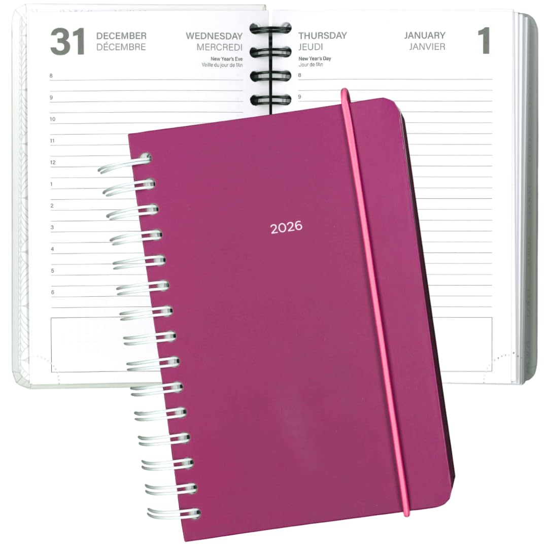 PBI - ANNUAL AGENDA 2026- SMALL 1D/1P- FUCHSIA