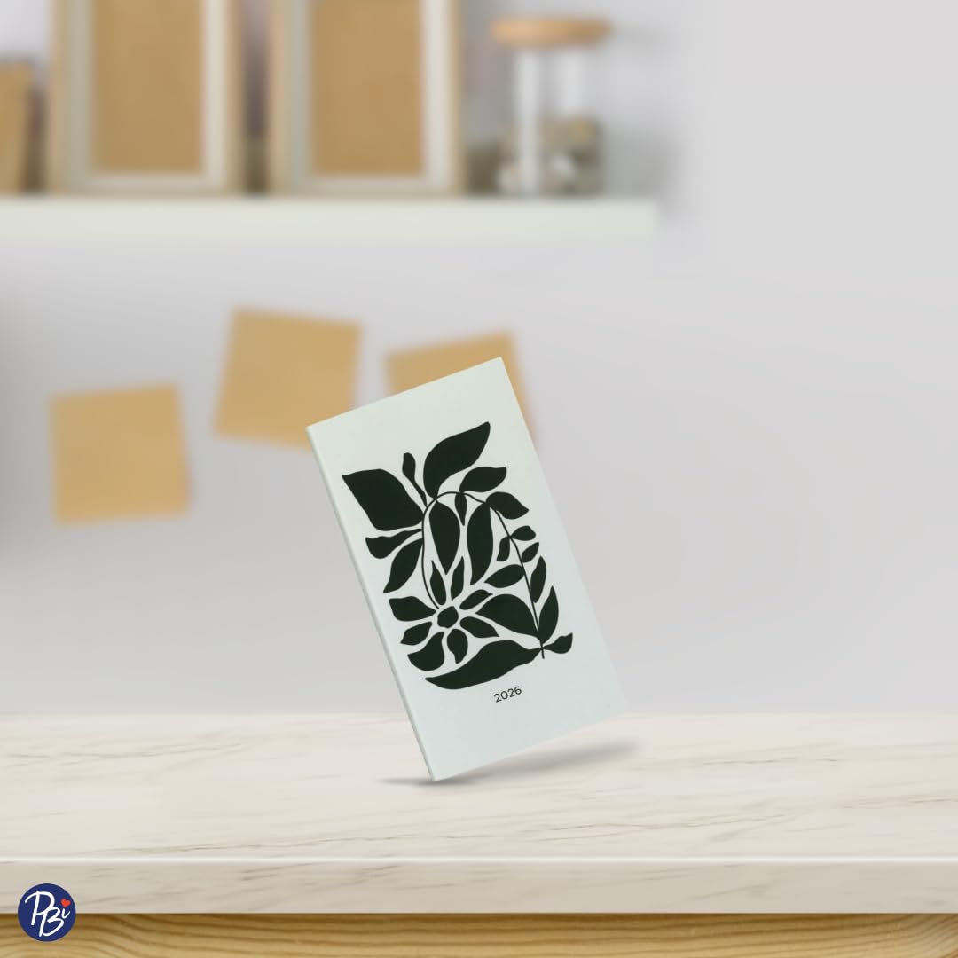 PBI - ANNUAL AGENDA 2026 MINI- BLACK FLOWERS