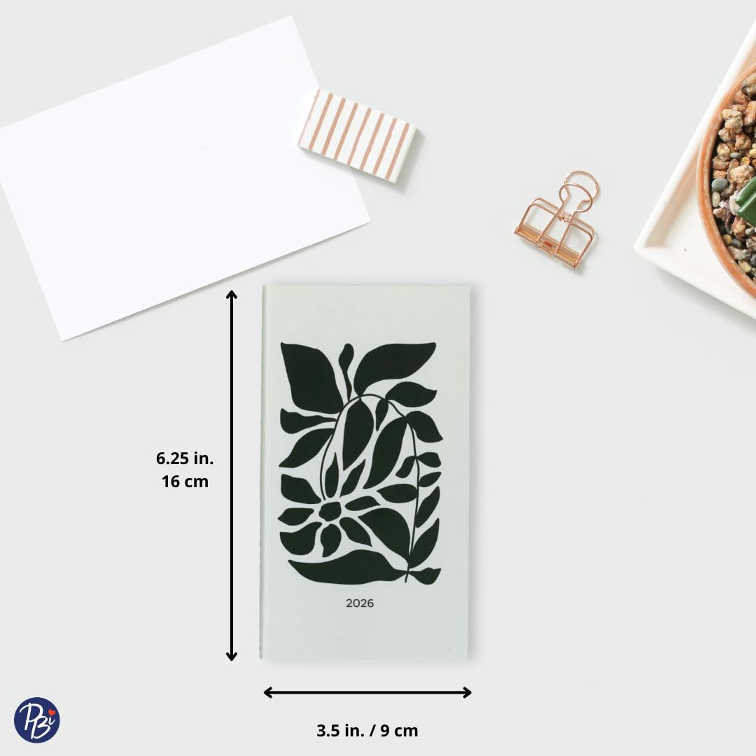 PBI - ANNUAL AGENDA 2026 MINI- BLACK FLOWERS