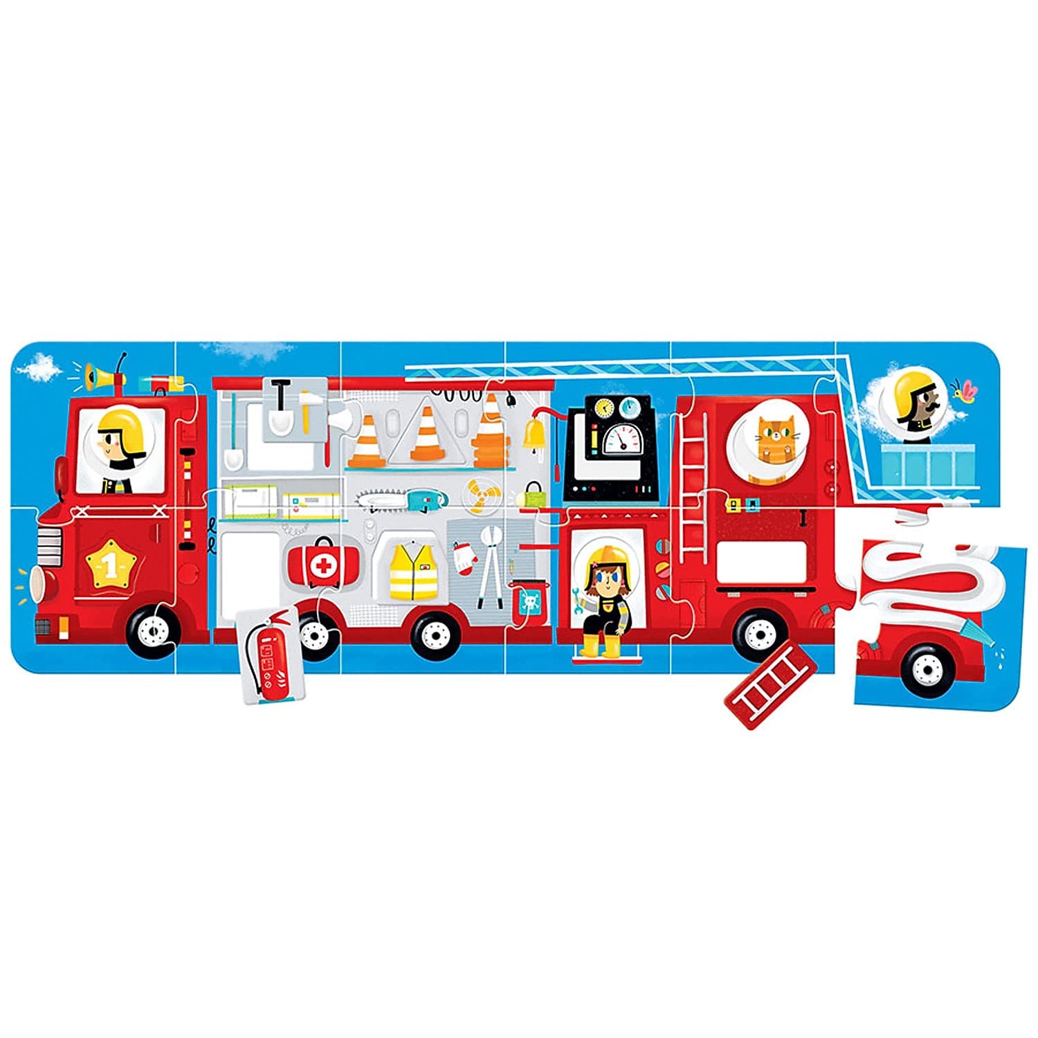 BANANA PANDA - MAKE-A-MATCH - 23pc PUZZLE FIRE TRUCK (2+)