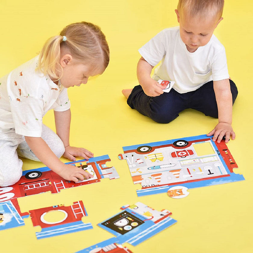 BANANA PANDA - MAKE-A-MATCH - 23pc PUZZLE FIRE TRUCK (2+)