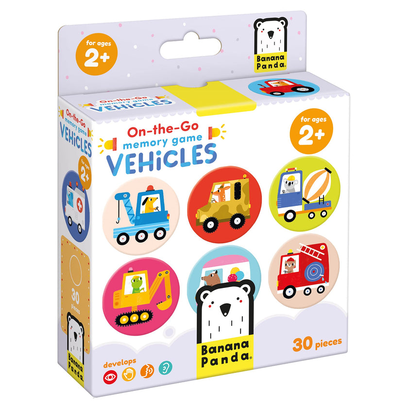 BANANA PANDA - ON-THE-GO MEMORY GAME - VEHICLES - 30 discsÂ  (2+)