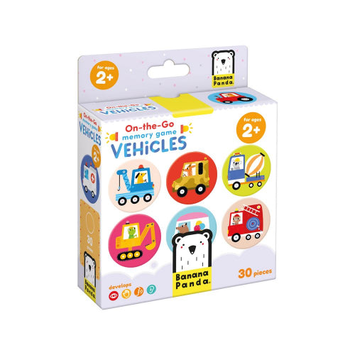 BANANA PANDA - ON-THE-GO MEMORY GAME - VEHICLES - 30 discsÂ  (2+)
