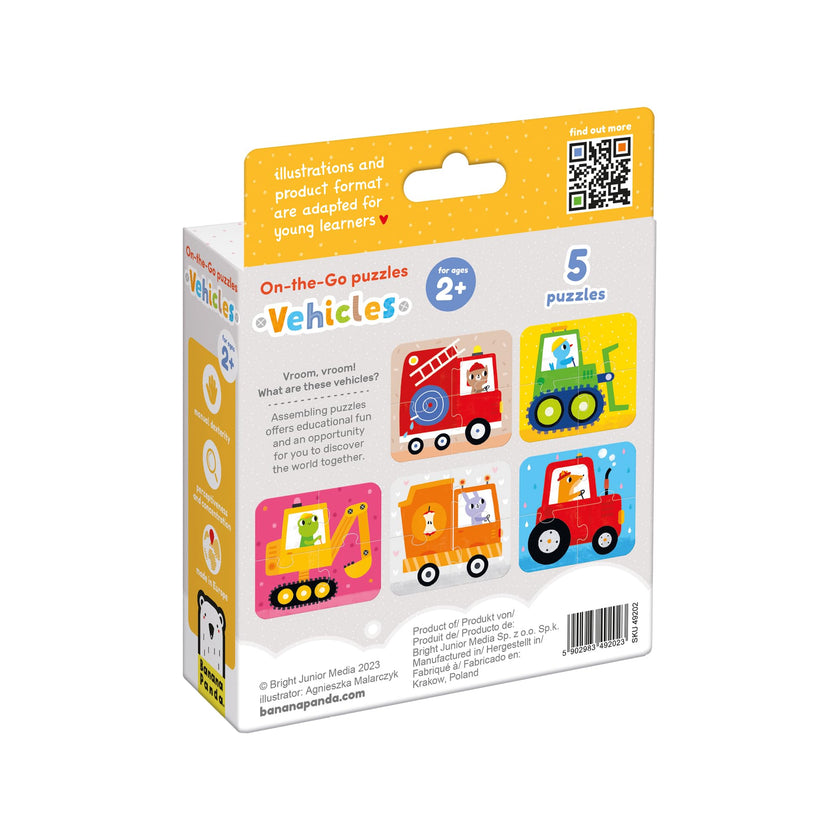 BANANA PANDA - ON-THE-GO - 20pc PUZZLE - VEHICLES (2+)