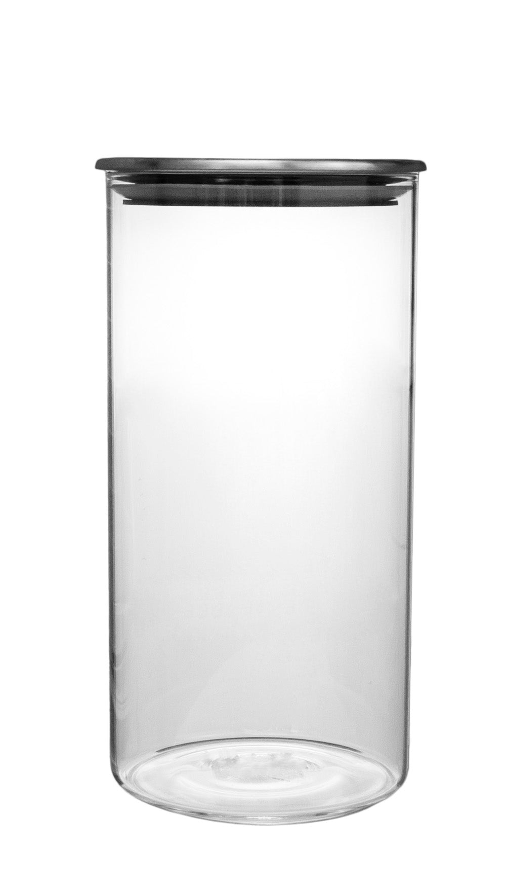 KITCHEN BASICS - Bocal en verre avec couvercle, forme rectiligne