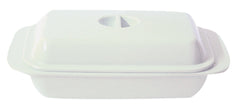 KITCHEN BASICS - Butter Dish White Melamine 19x10.5x7.5cm/7.5x4x3
