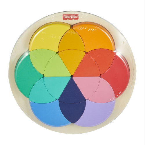 Fisher-Price - Wood Preschool Toy Color Wheel Puzzle