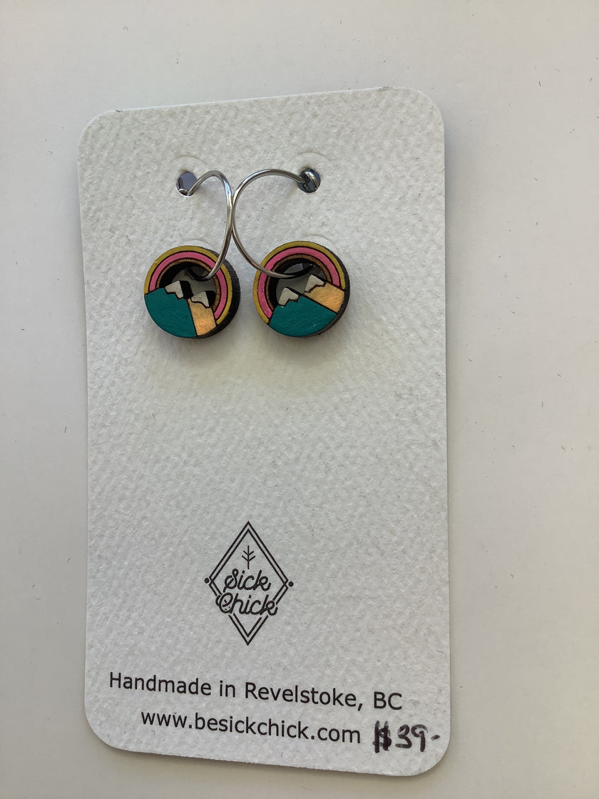 Mountain Circle Hoop Earrings - Sick Chick (Revelstoke, BC)