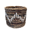 Banana Leaf & Macrame ZigZag Planter Basket